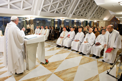 Pope Francis celebrates a Mass in the church of Santa Marta &#8211; pt