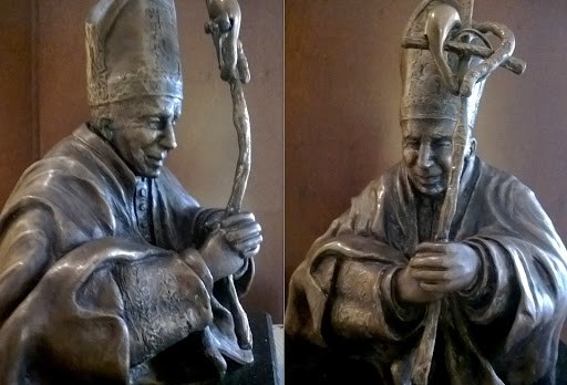 Escultura de João Paulo II feita por Mirteis Moraes