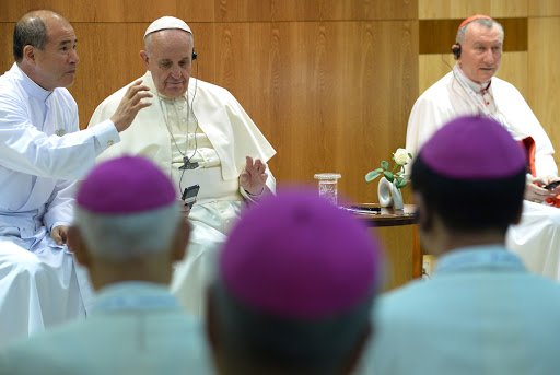 Pope Francis attends a meeting with the bishops of Korea &#8211; pt