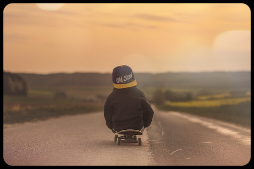 A boy on a skateboard &#8211; pt