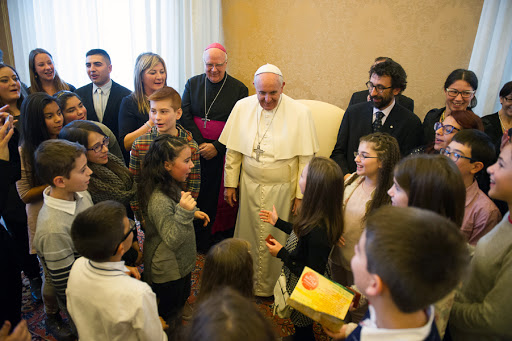 December 18, 2014: Pope Francis meets a group of young Italian Catholic Action, ACR, at the Vatican. &#8211; pt