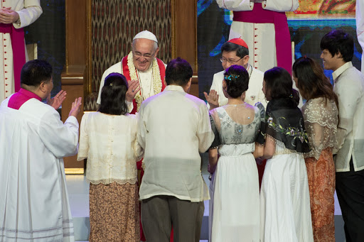 Pope francis during a meeting with Filipino families in Manila &#8211; CPP &#8211; pt