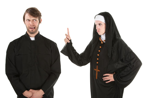 A young Catholic priest and nun &#8211; pt