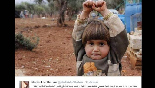 Menina síria se rende