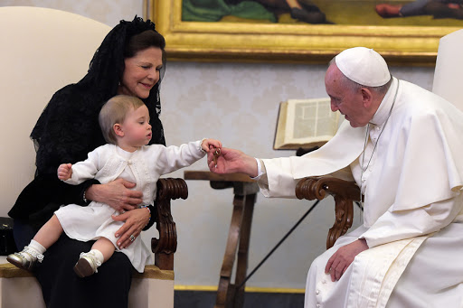 Pope Francis with Queen Silvia of Sweden &#8211; CPP &#8211; pt