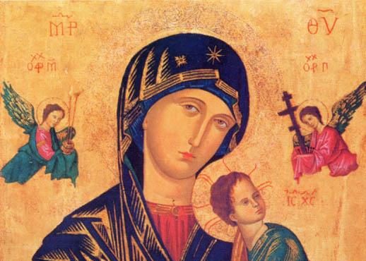 Nossa Senhora do Perpétuo Socorro, ícone bizantino cerca do século 13 ou século 14.