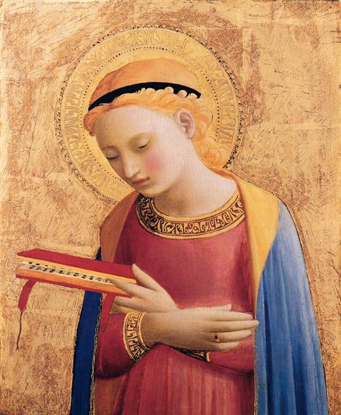 Virgin Mary Annunciate, Fra Angelico, 1431–1433, Detroit Institute of Arts, Detroit, USA.