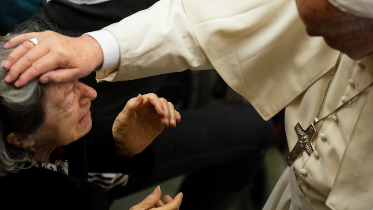 Pope Francis – Blessing – Old – Hand – Woman