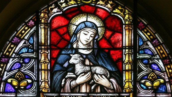 Santa Inês e o cordeiro