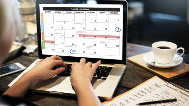 WEB3 COMPUTER CALENDAR WOMAN DESK AGENDA Shutterstock