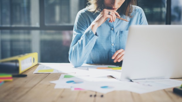 woman working