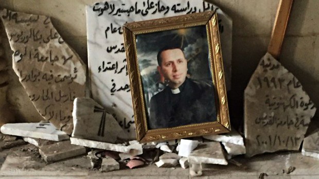 WEB3-TOMB OF IRAQI MARTYR FR. RAGHEED GANNI IN KAREMLASH, IRAQ- TWITTER BENEDICT KIELY