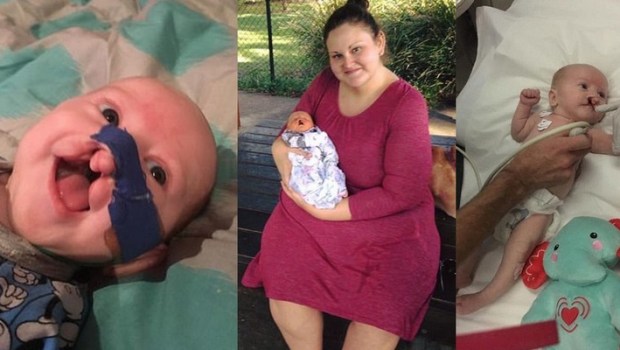 Charlotte Halliday e seu bebê Charlie