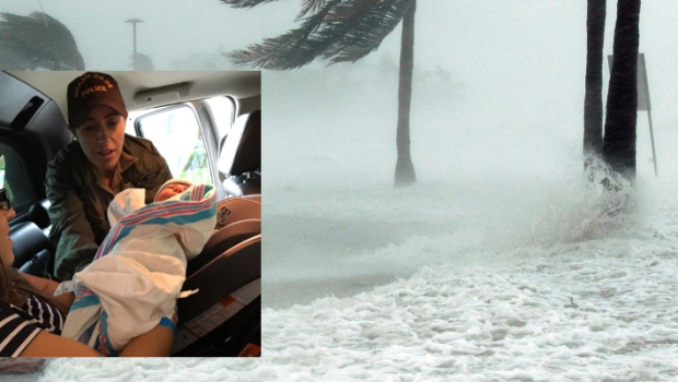 Bebê nasce em meio ao Furacão Irma