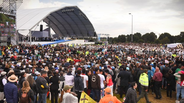 POPE FRANCIS,SIMON BOLIVAR PARK