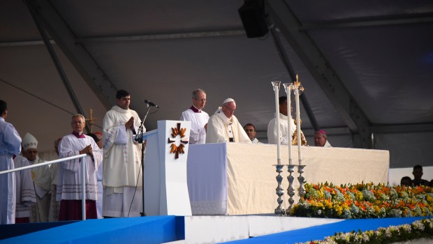 POPE FRANCIS,SIMON BOLIVAR PARK