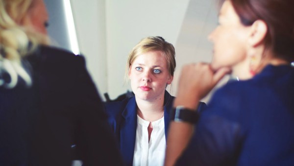 WOMEN,SUITS,LISTENING