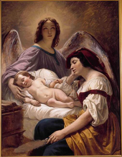 Henri_Decaisne_-_L&#8217;Ange_gardien,_vers_1836