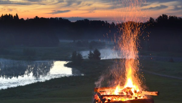 FIRE,SUNSET,LAKE