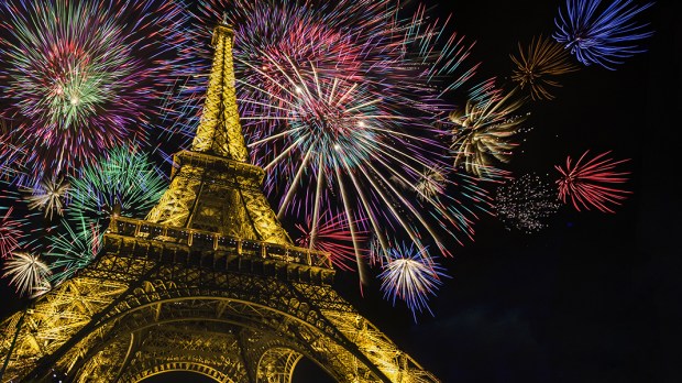 Eiffel Tower fireworks