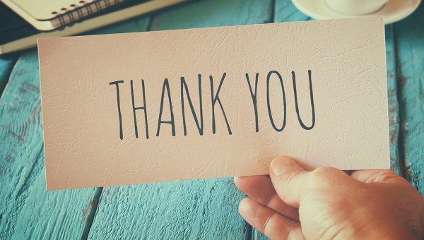 KARTKA Z NAPISEM "THANK YOU"