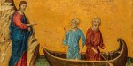 JESUS AND PETER,FISHING BOAT