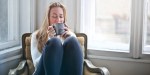 WOMAN,ALONE,COFFEE,HOME
