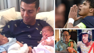Cristiano Ronaldo Thiago Silva e Roberto Bolaños