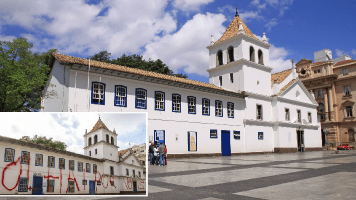 Pateo do Collegio pichado