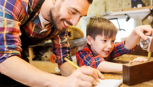 FATHER AND SON WORKING