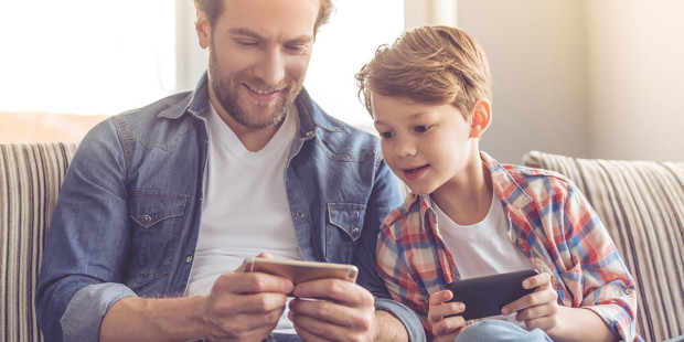 FATHER AND SON,CELL PHONES