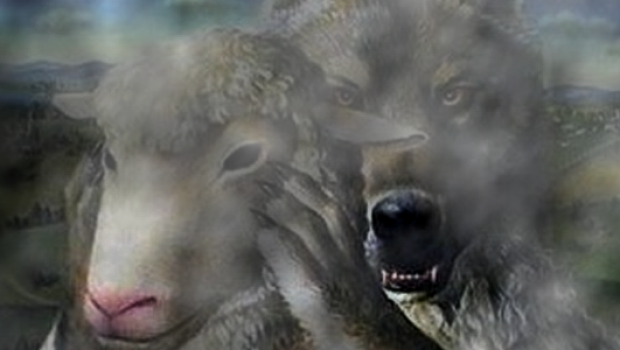 lobo cordeiro fumaça