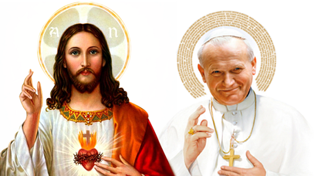 Sagrado Coração e São João Paulo II