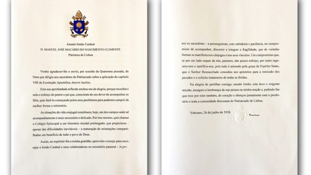 Carta-Papa_Cardeal-Patriarca