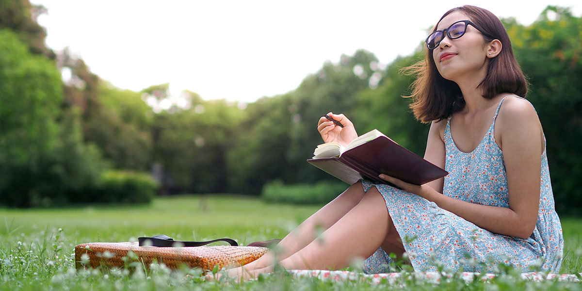 WOMAN IN PARK