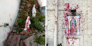 Argentina: 3 templos católicos profanados com pichações abortistas