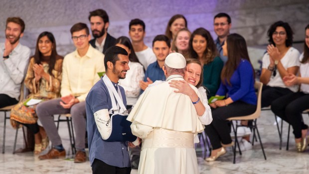 POPE FRANCIS MEETING YOUTH