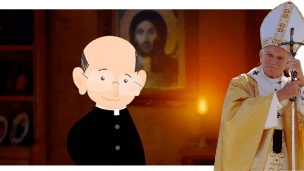 Pe Paulinho Ricardo e João Paulo II