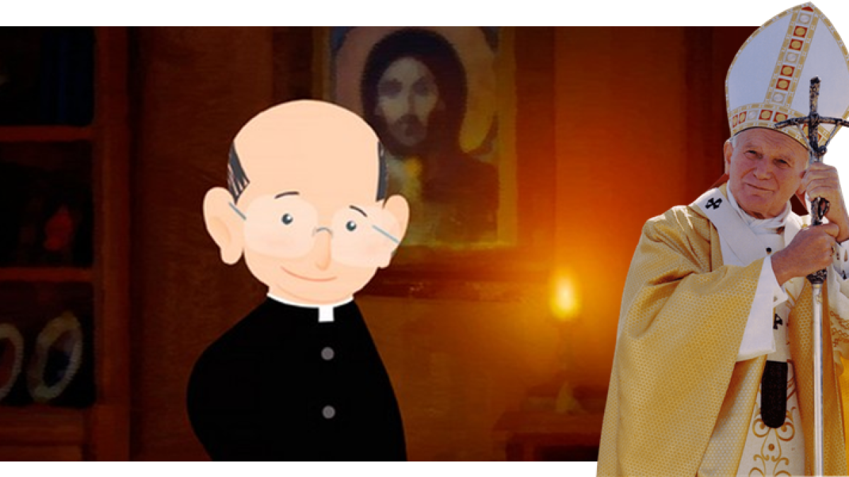 Pe Paulinho Ricardo e João Paulo II