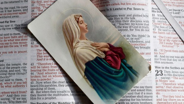 VIRGIN,MARY,PRAYER,CARD
