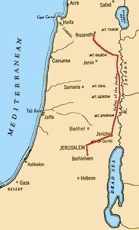 ROAD FROM NAZARETH TO JERUSALEM
