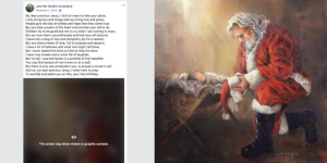 Facebook censurou imagem do Papai Noel ajoelhado perante o Menino Jesus