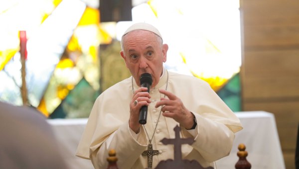 KOLACJA PAPIEŻA FRANCISZKA Z MŁODYMI