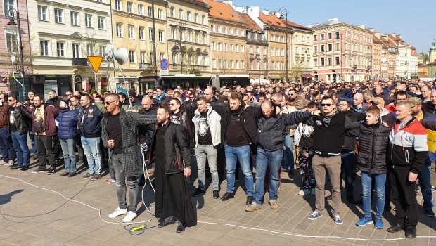 MAN,ROSARY,WARSAW,POLAND