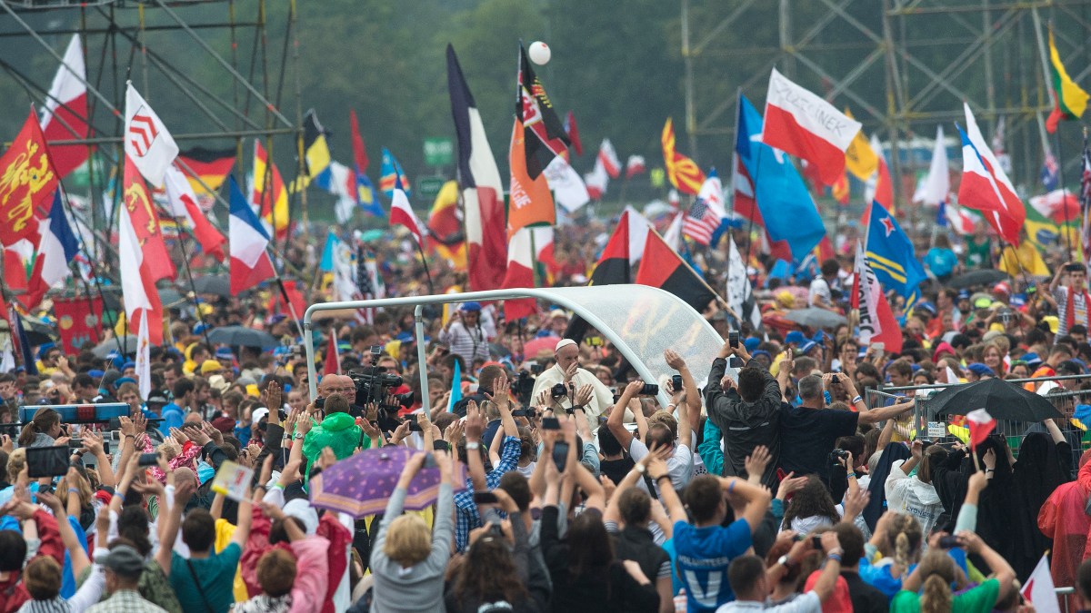 Pope Francis Welcoming ceremony Jordan Park Blonia