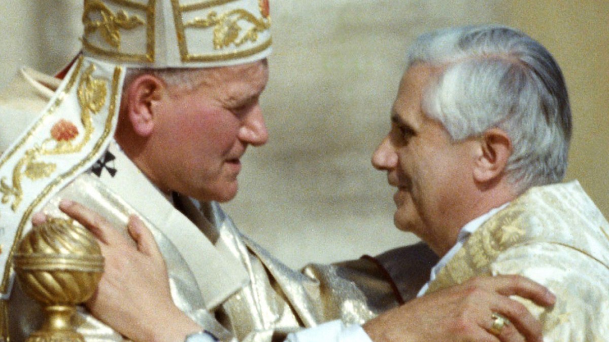 João Paulo II e o Cardeal Ratzinger