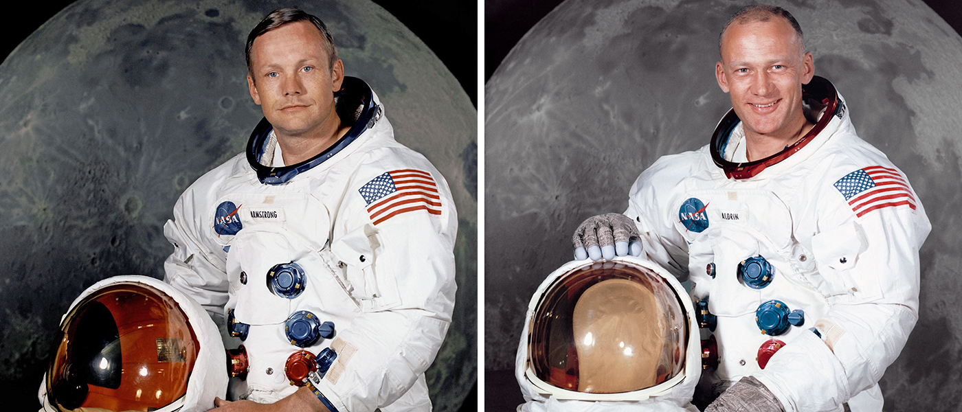 Neil Armstrong and Buzz Aldrin