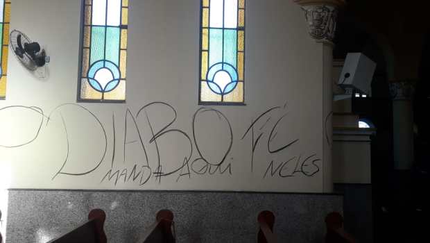 Vandalized church