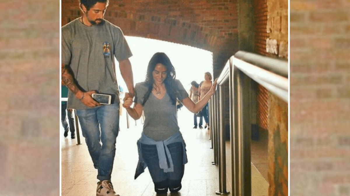 Marcos Mion e Suzana em Aparecida