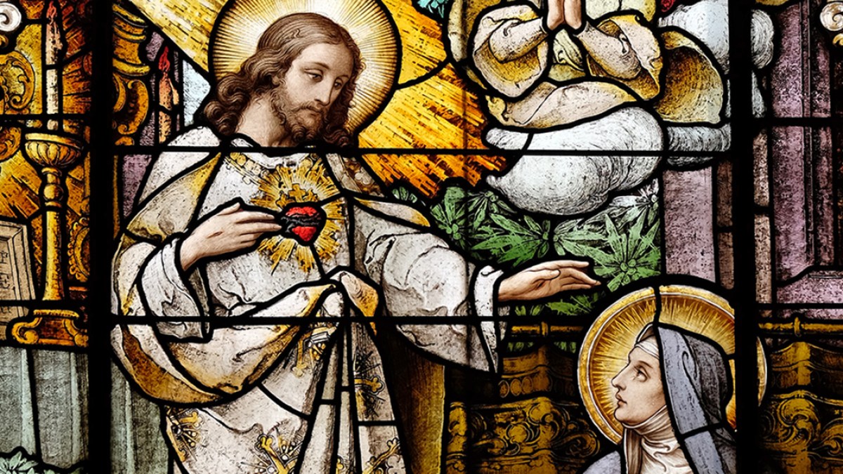 VITRAL MARGARIDA MARIA ALACOQUE